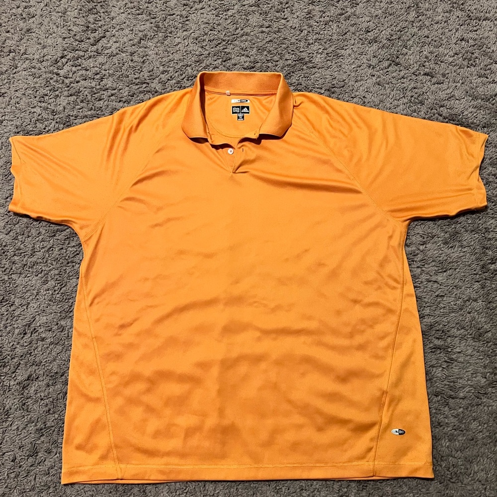 adidas Men's Bright Orange Polo Shirt